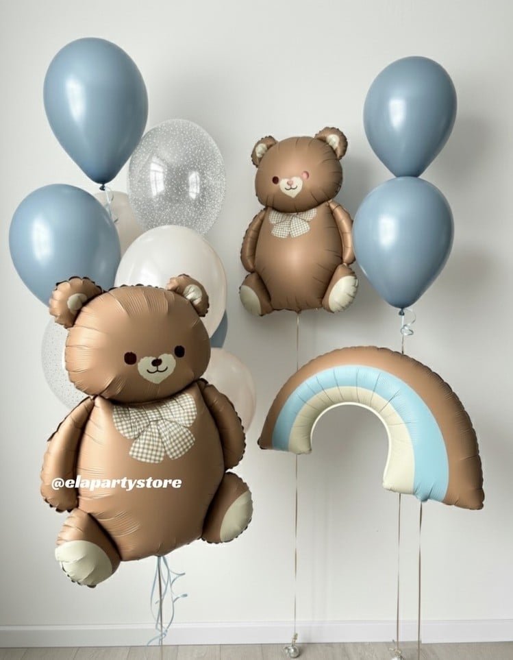 PASTEL AYICIK ŞÖLENİ FOLYO BALON KONSEPT