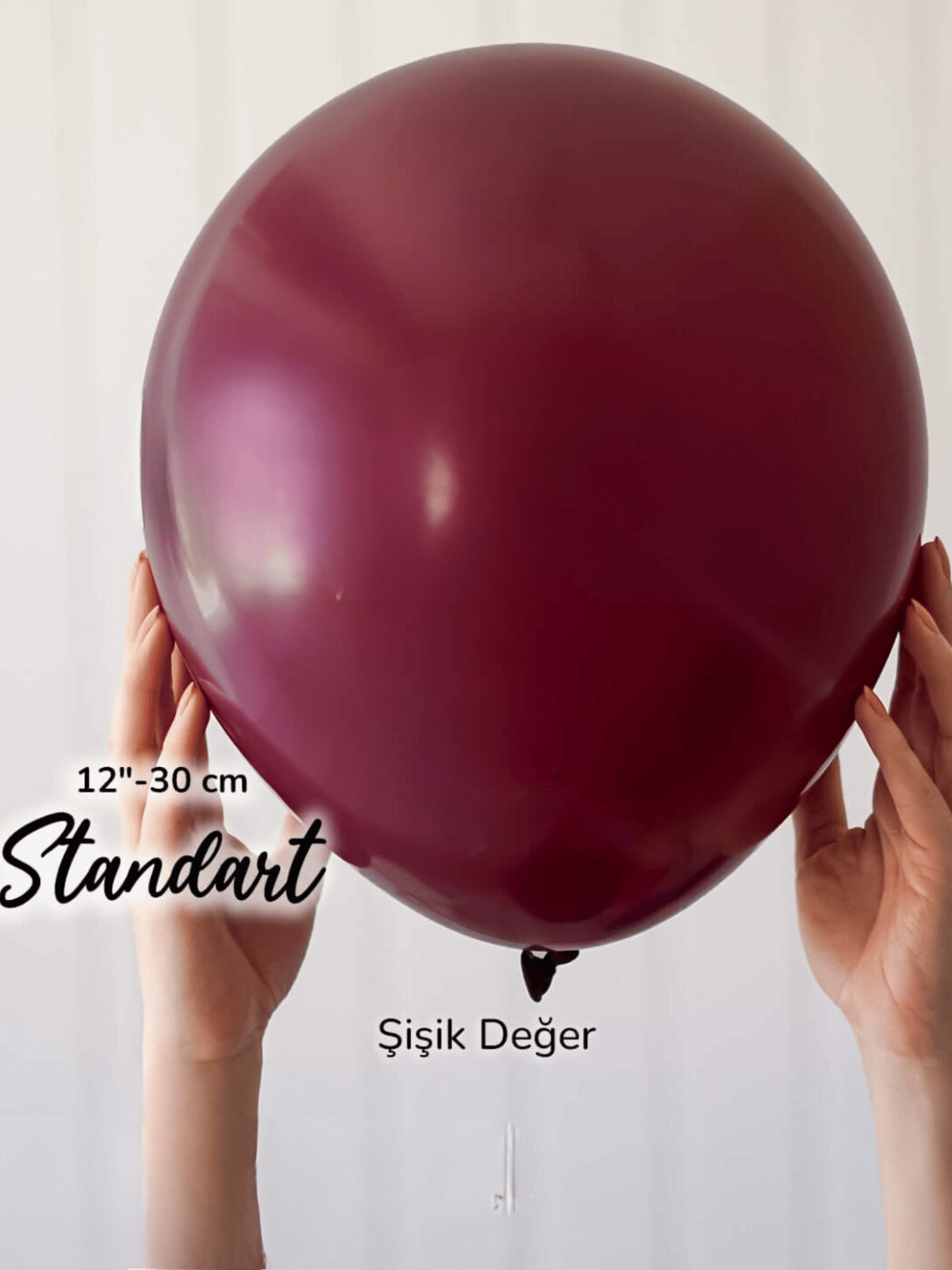 Pastel Bordo Opak Balon (10 Adet)