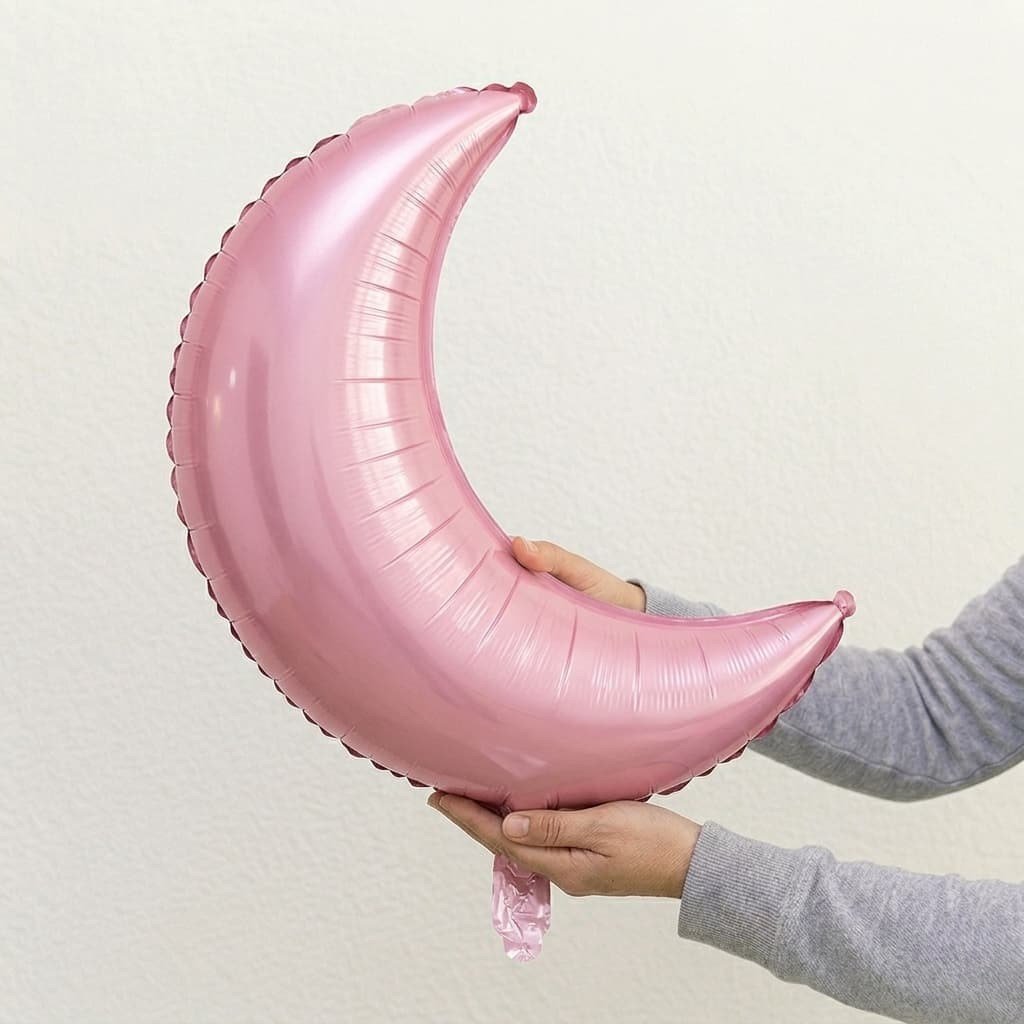 Pembe Ay Folyo Balon