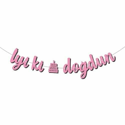 Pembe İyi Ki Doğdun Yazılı Banner