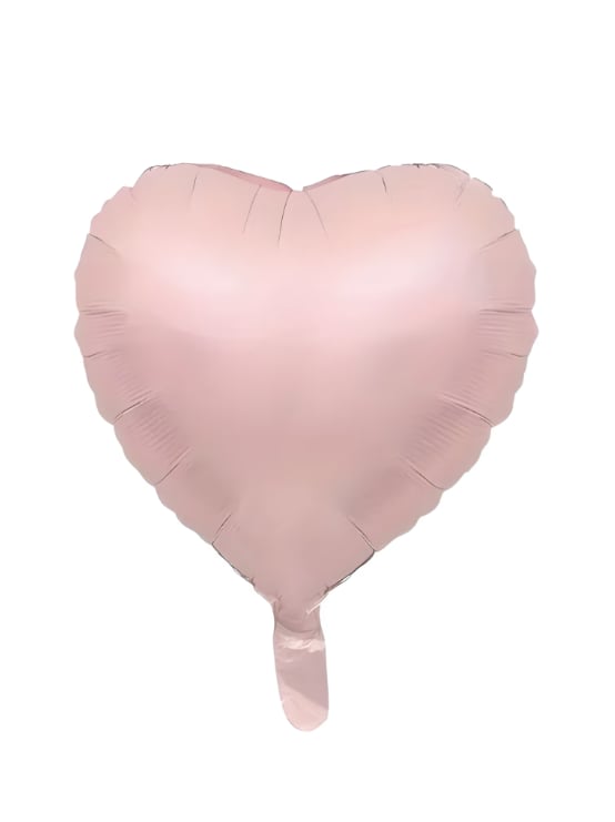 Pembe Saten Kalp Folyo Balon