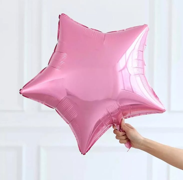Pembe Yıldız Folyo Balon