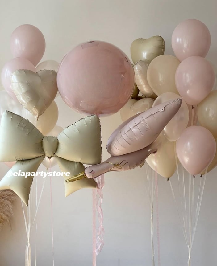 PİNK PALE STORK FOLYO BALON KONSEPT