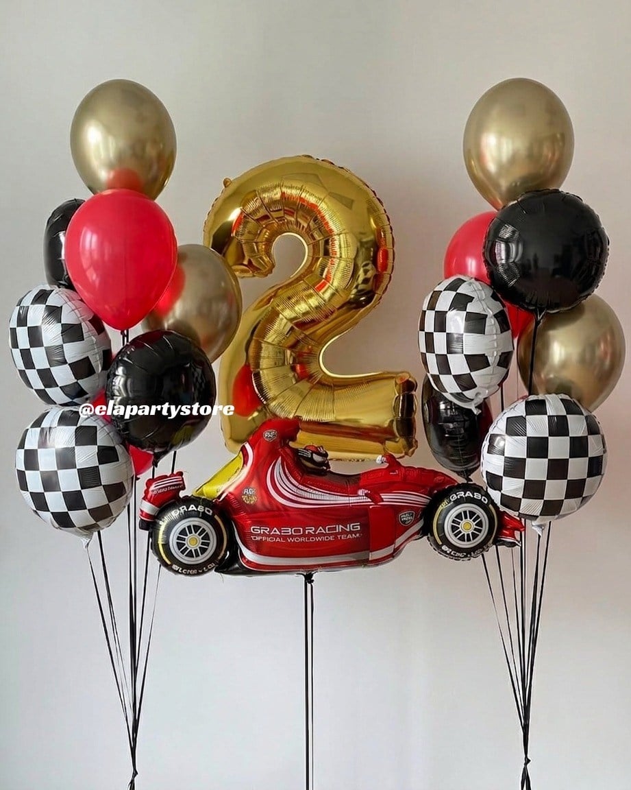 Pist Şampiyonu Folyo Balon Konsept