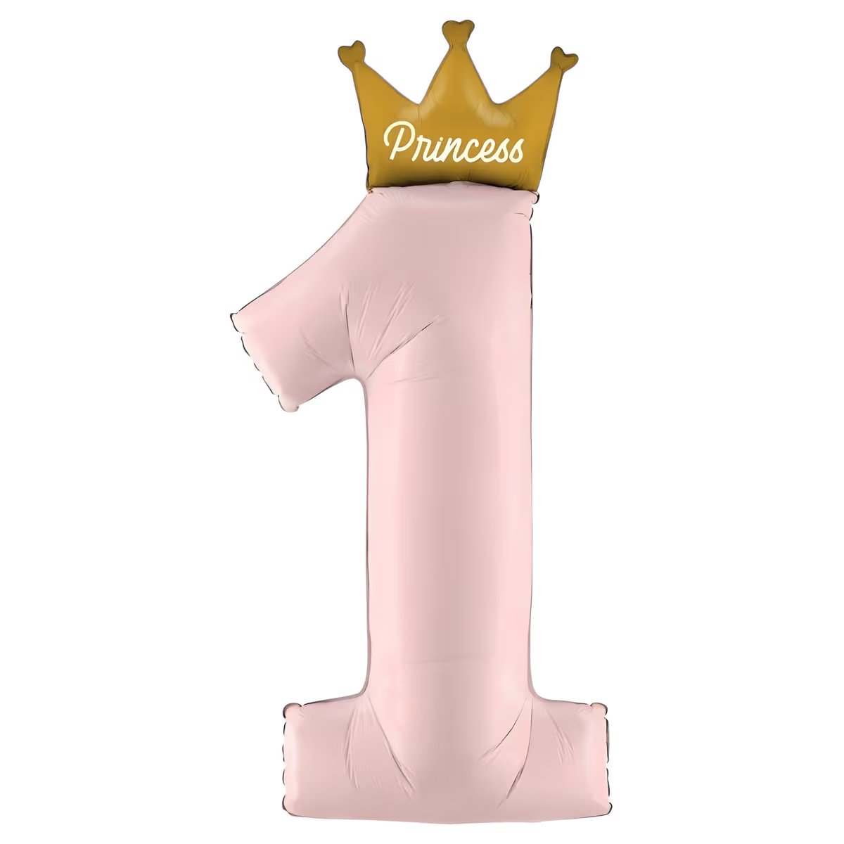Prenses 1 Rakam Pembe Folyo Balon