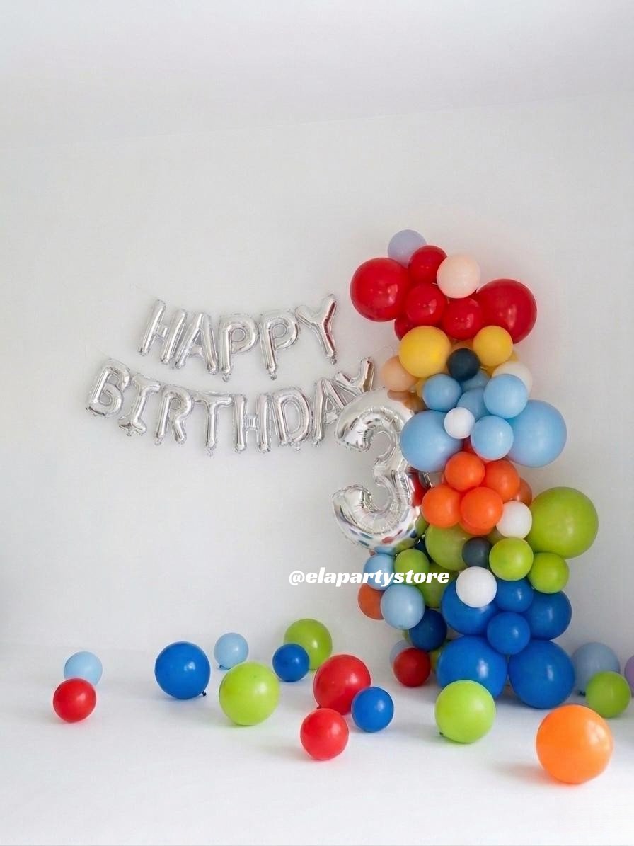 Renk Paleti Zincir Balon Konsept
