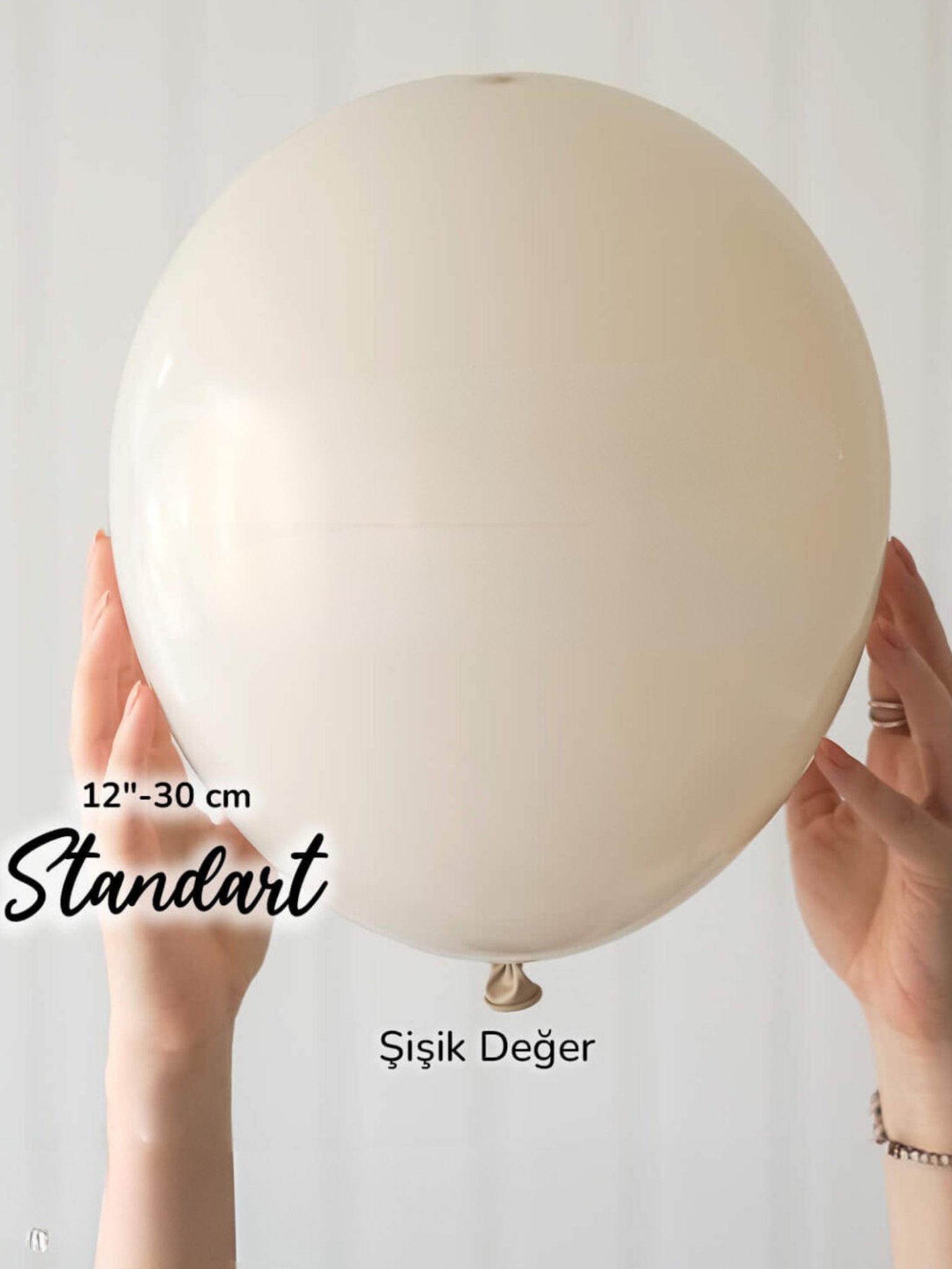 Retro Beyaz Balon (10 Adet)