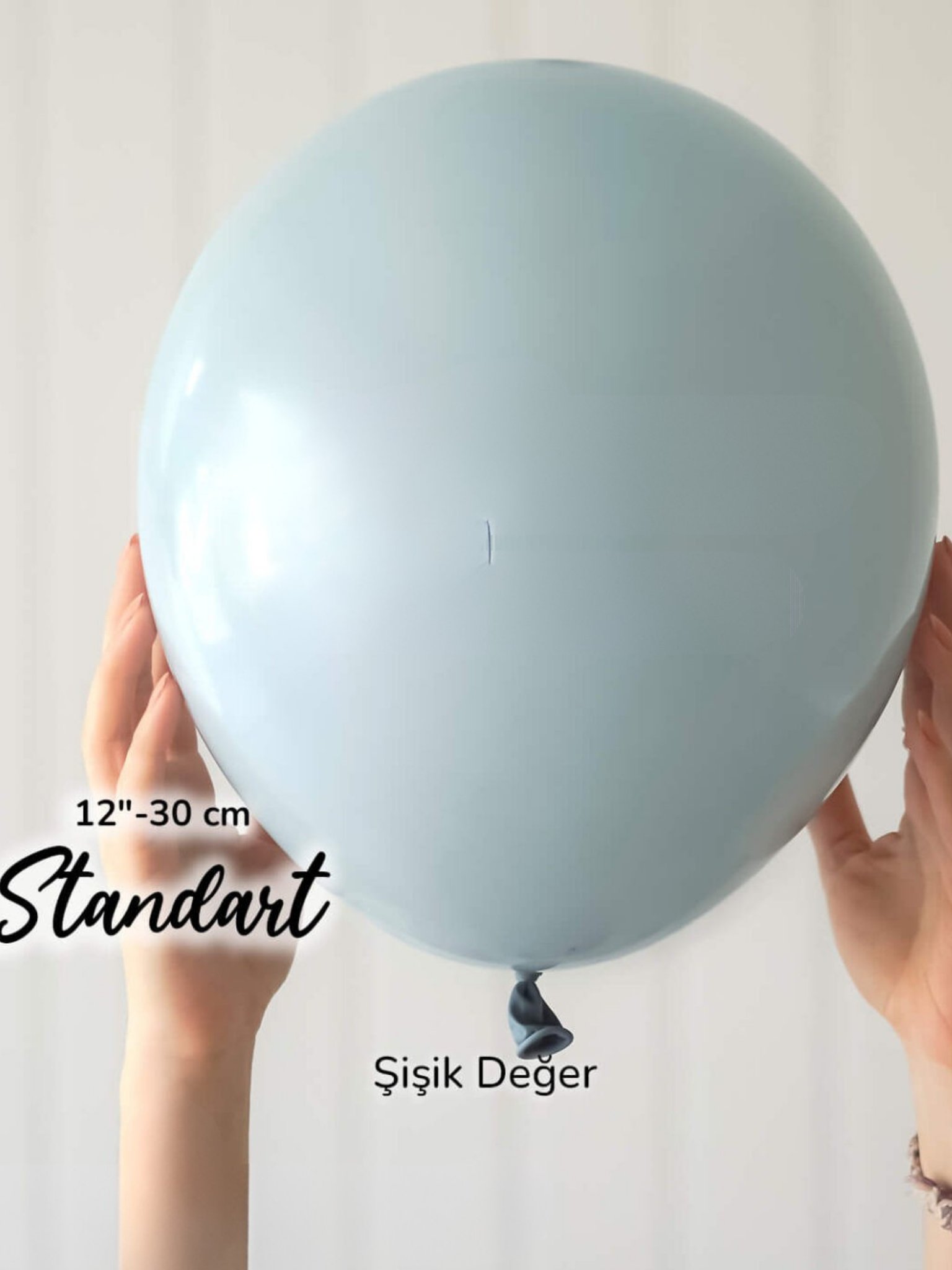 Retro Fırtına Mavisi Balon (10 Adet)
