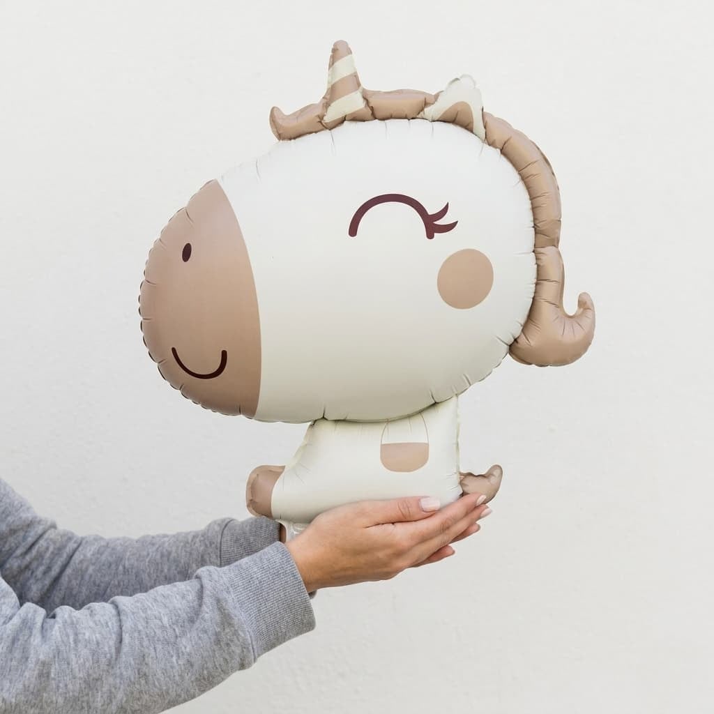 Retro Karamel Unicorn Kafa Folyo Balon