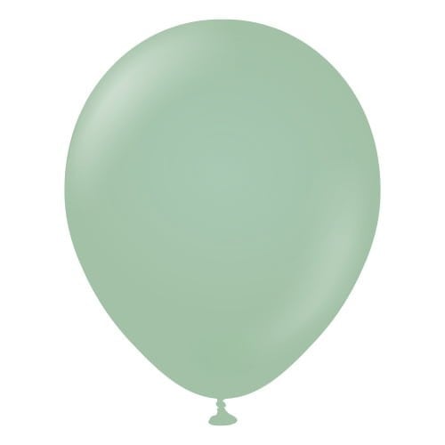 Retro Kış Yeşili Balon (10 Adet)