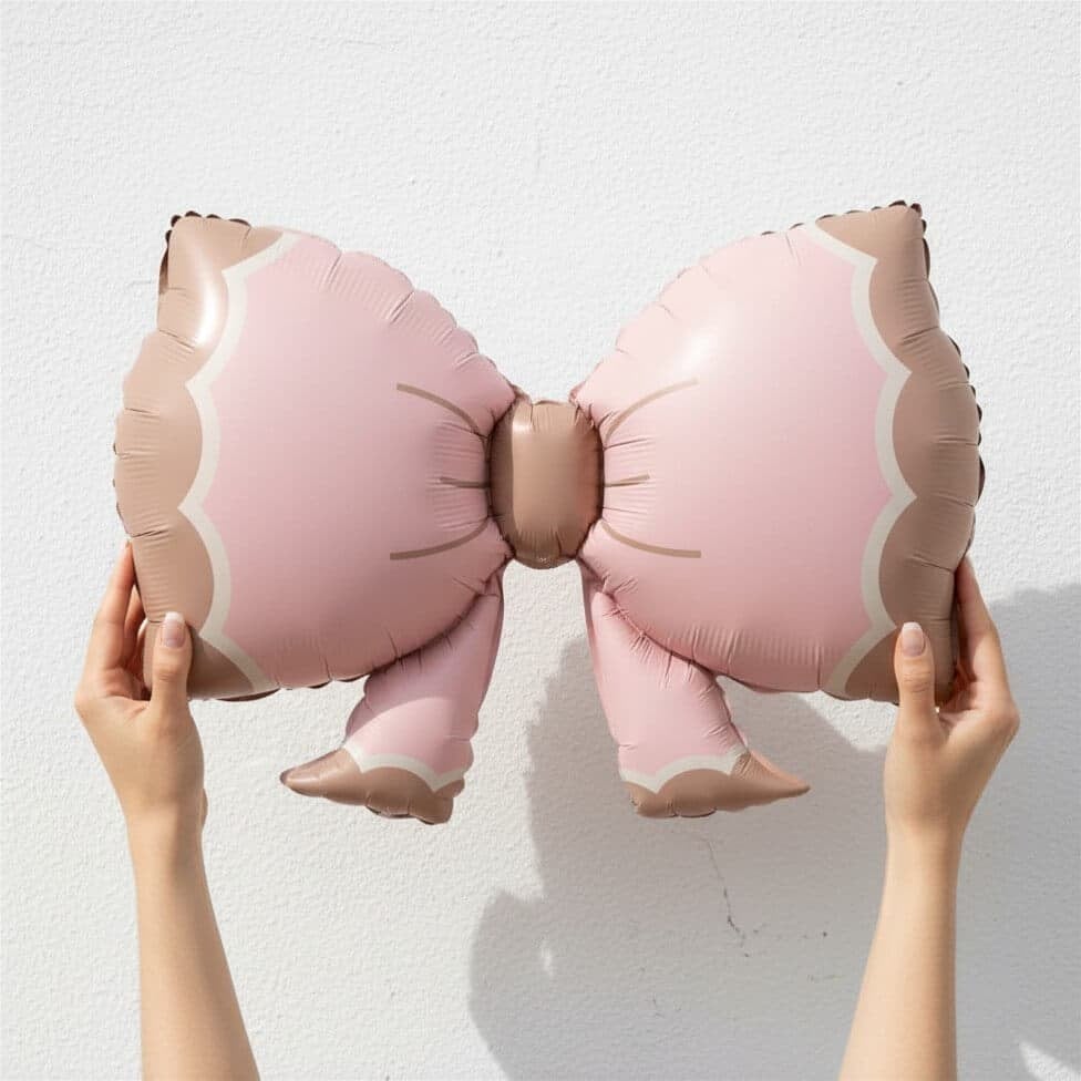 Retro Pembe Fiyonk Folyo Balon