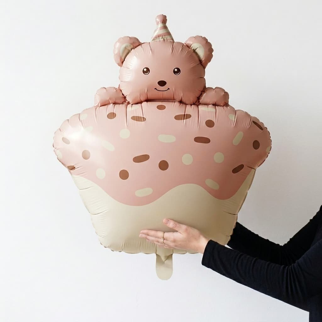 Retro Pembe Kek Folyo Balon