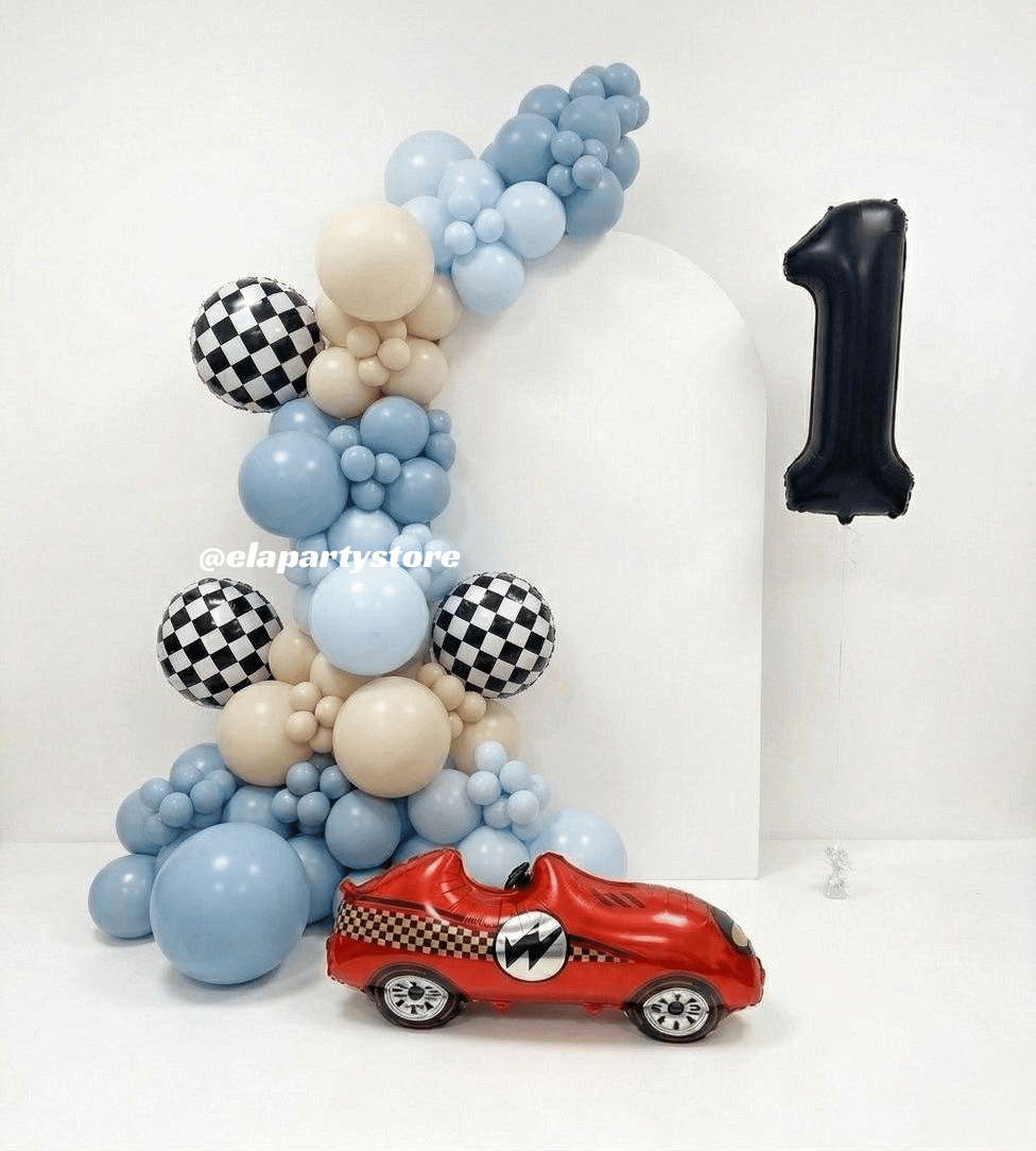 Retro Racer Folyo Balon Konsept