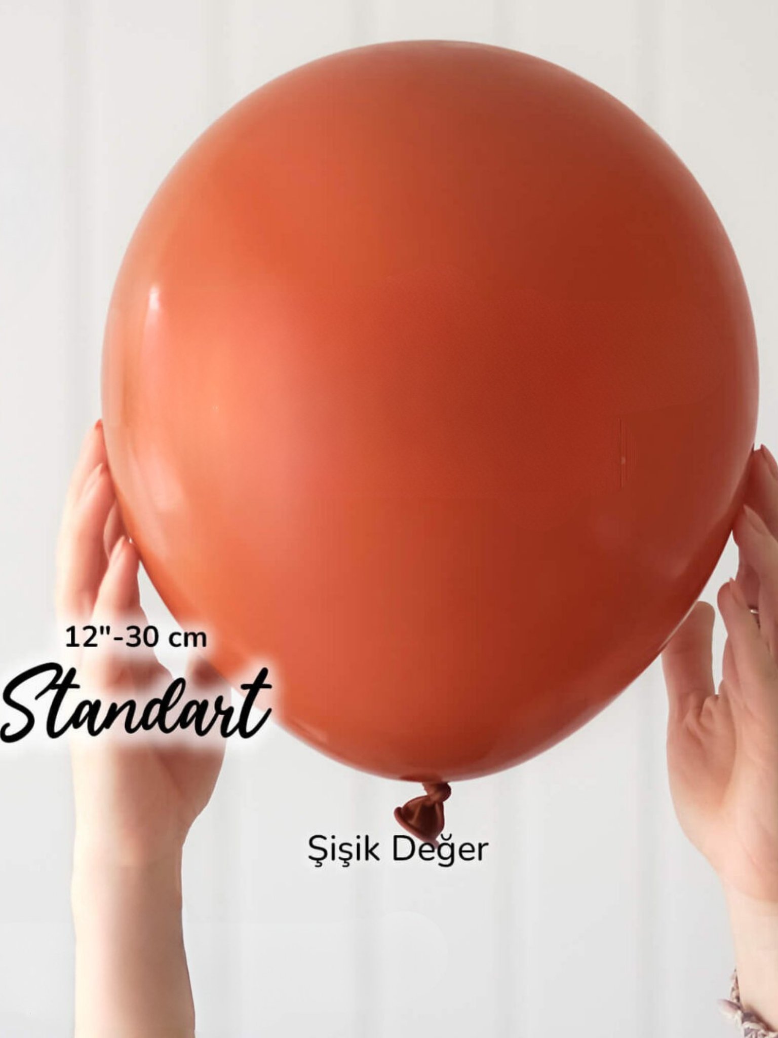 Retro Yanık Turuncu Balon (10 Adet)
