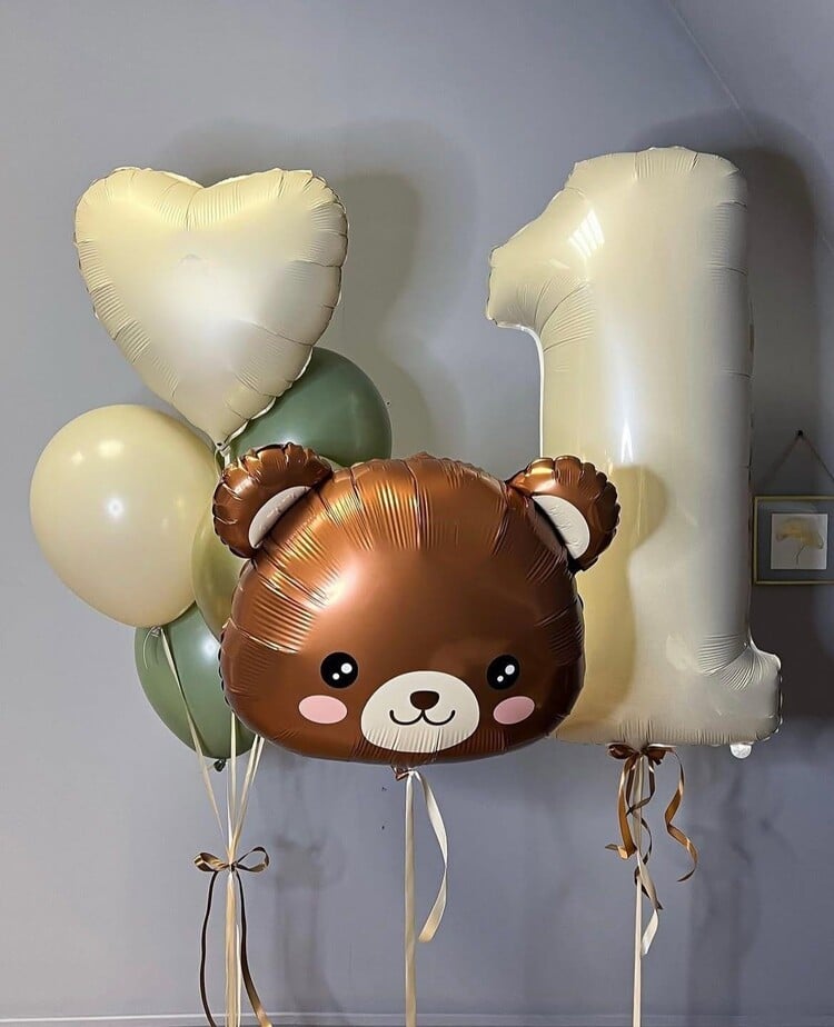 SEVİMLİ AYI KALP FOLYO BALON KONSEPT