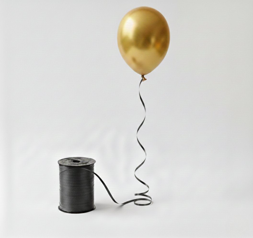 Siyah Rafya Balon İpi 200 Metre