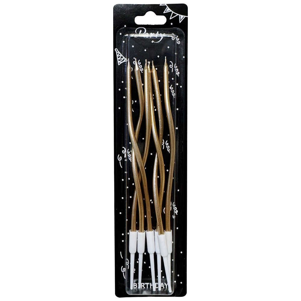 Spiral Mum Krom Açık Gold 6'lı