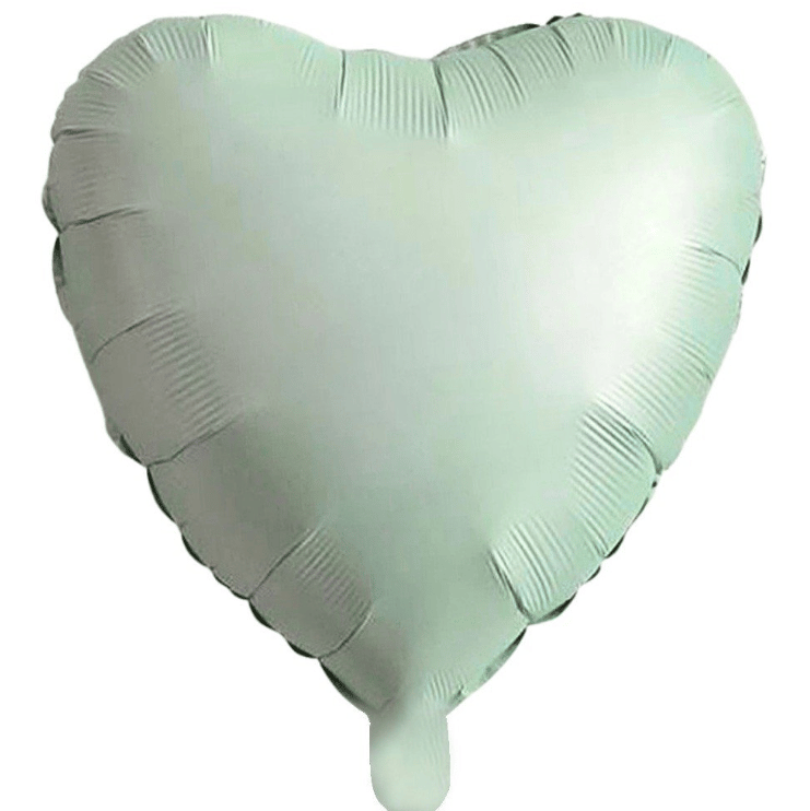 Yeşil Saten Kalp Folyo Balon