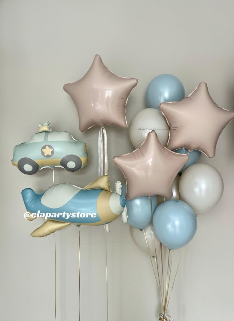 YILDIZLI RETRO TAŞIT FOLYO BALON KONSEPT