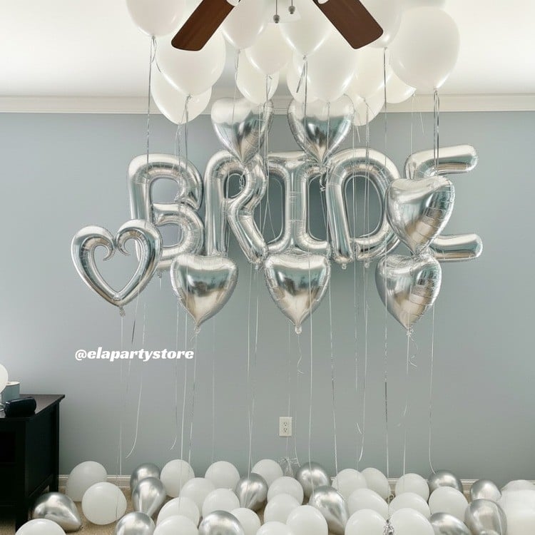 ZARİF GÜMÜŞ BRIDE FOLYO BALON KONSEPT