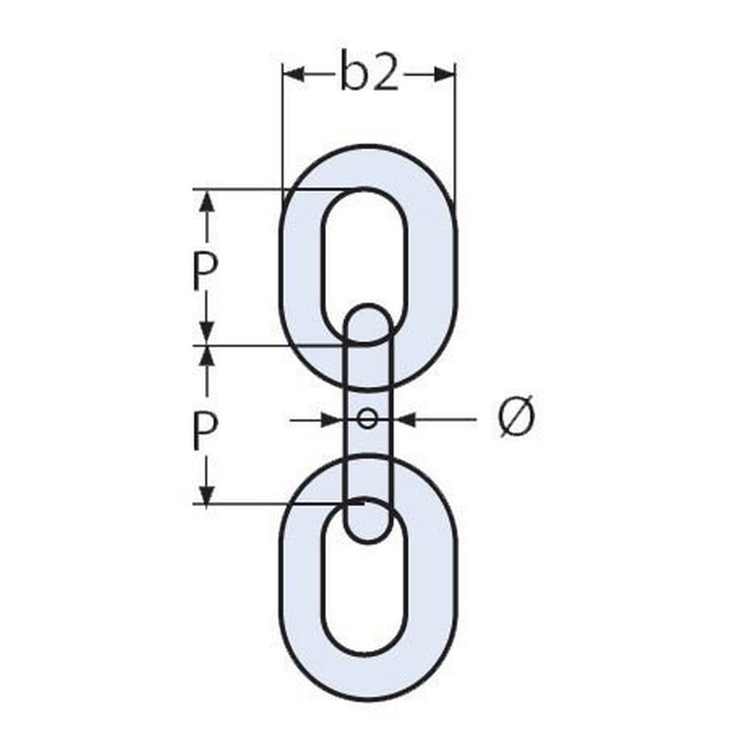 Krom Zincir, Ø 13 mm Paslanmaz