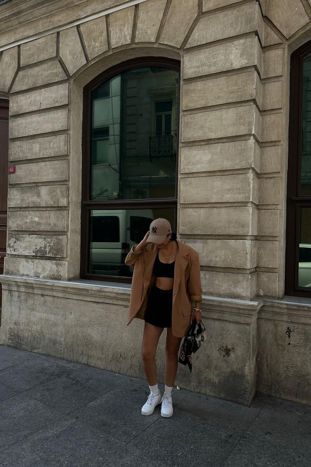 Camel Oversize Ceket
