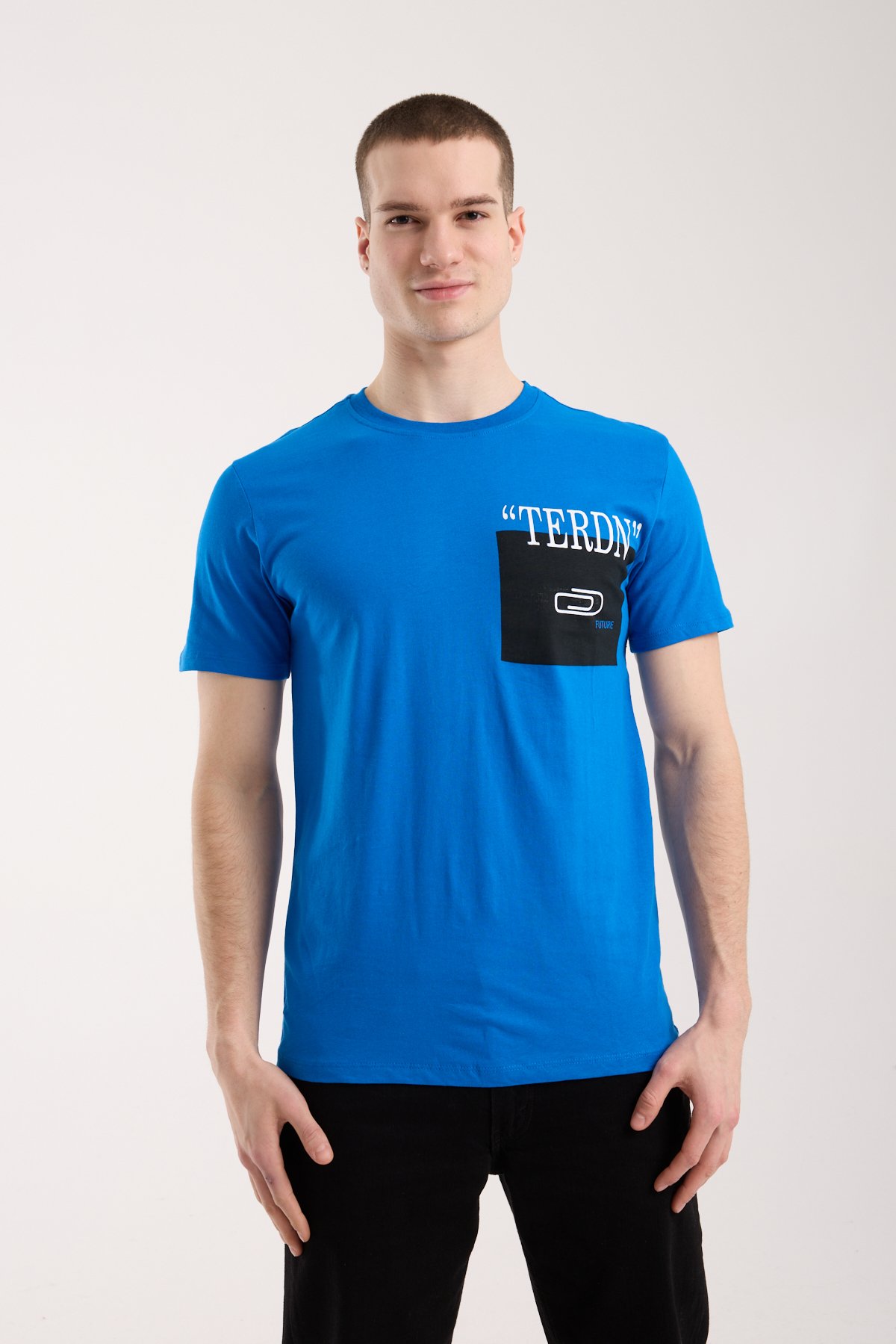 Erkek Baskılı T-Shirt Sportif Kesim Günlük Kullanım
