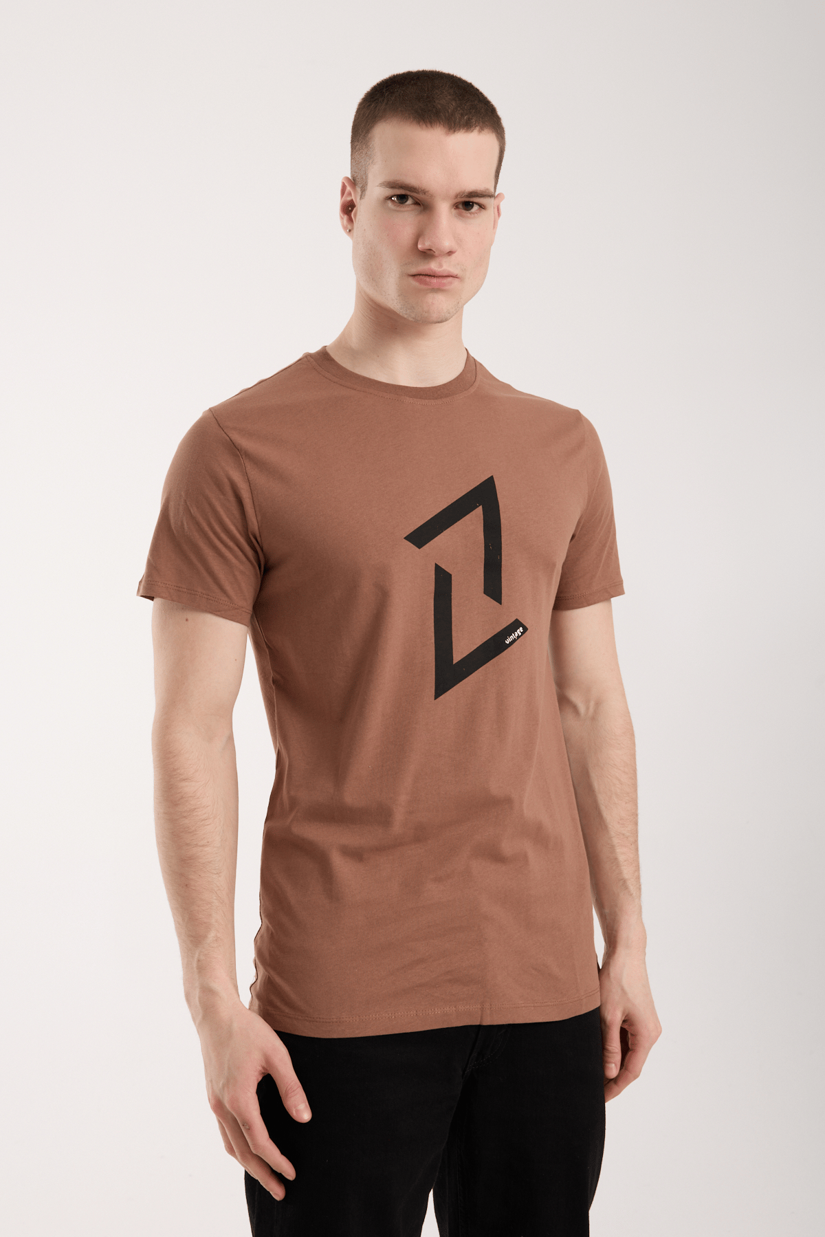 Erkek Dinamik Grafik Sembol Baskılı T-Shirt