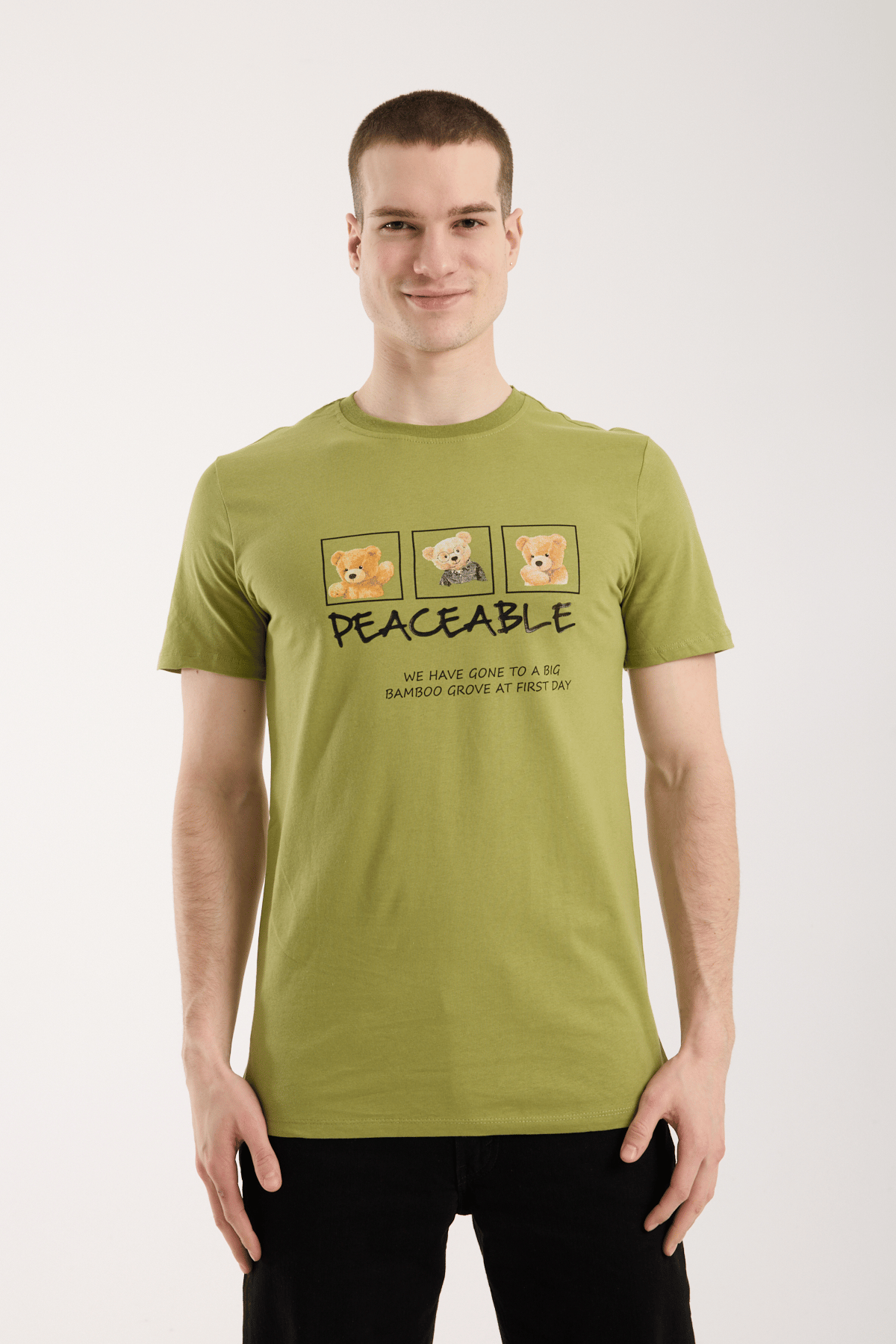 Erkek Günlük Stil Baskılı T-Shirt