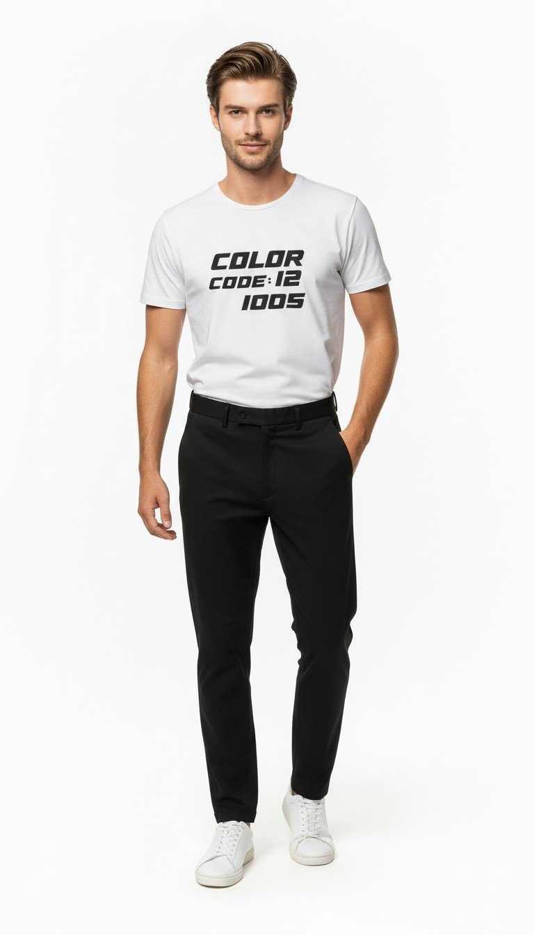 Erkek Typography “Color Code” Baskılı Minimal T-Shirt