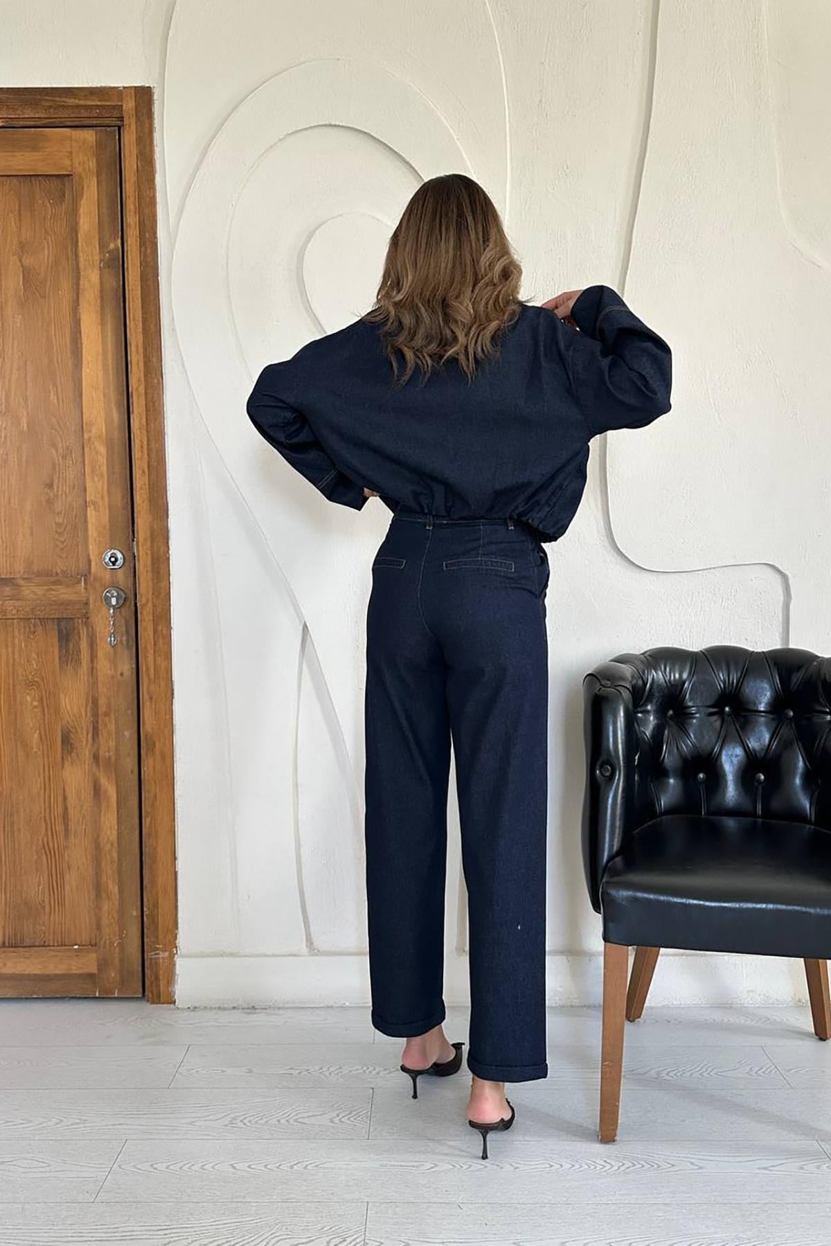 Lacivert Denim Takım