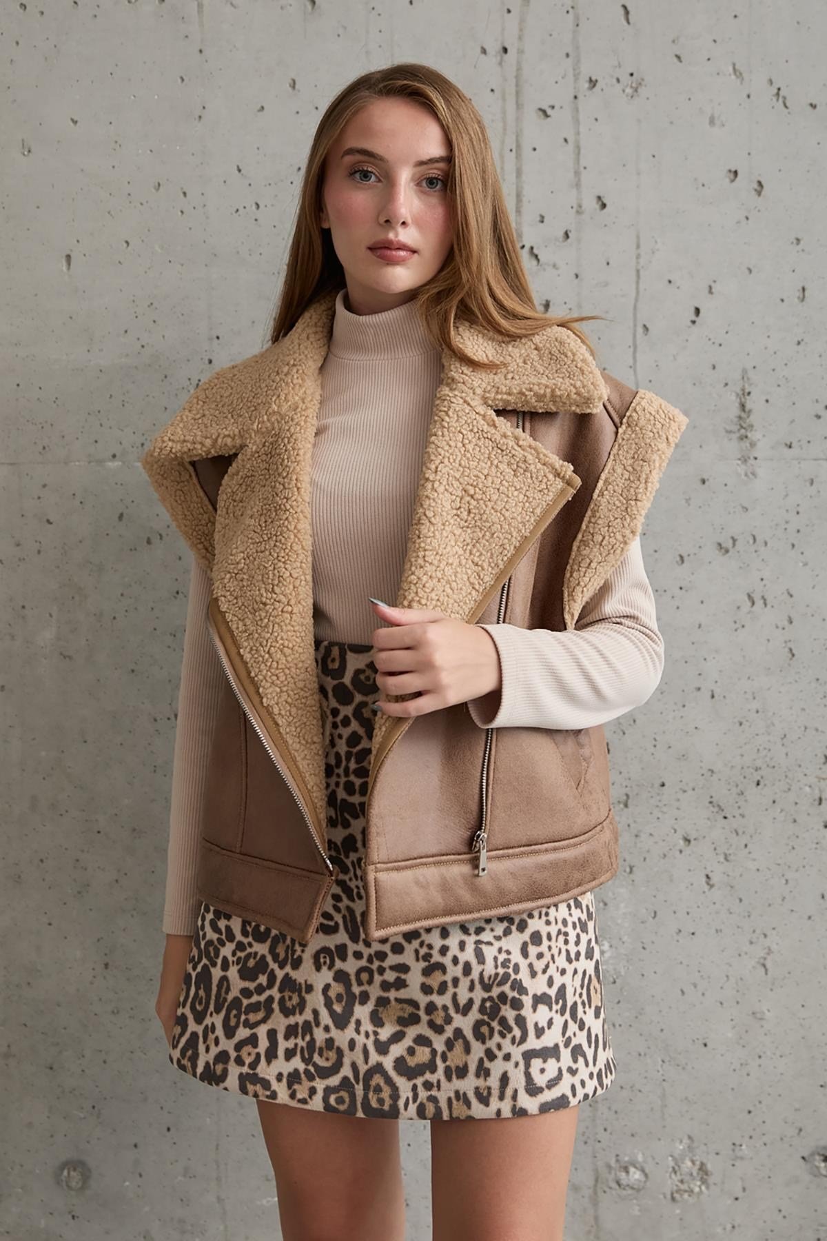 Leopar Leopar Desenli Etek