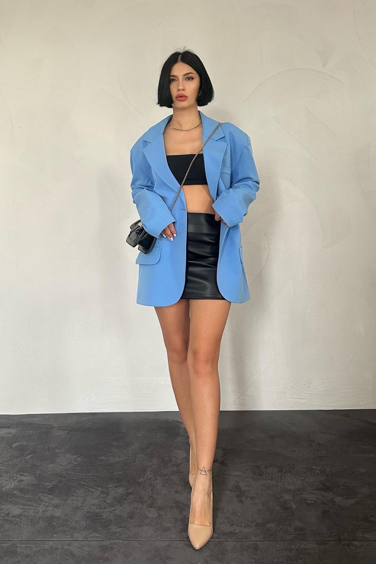 Mavi Oversize Ceket