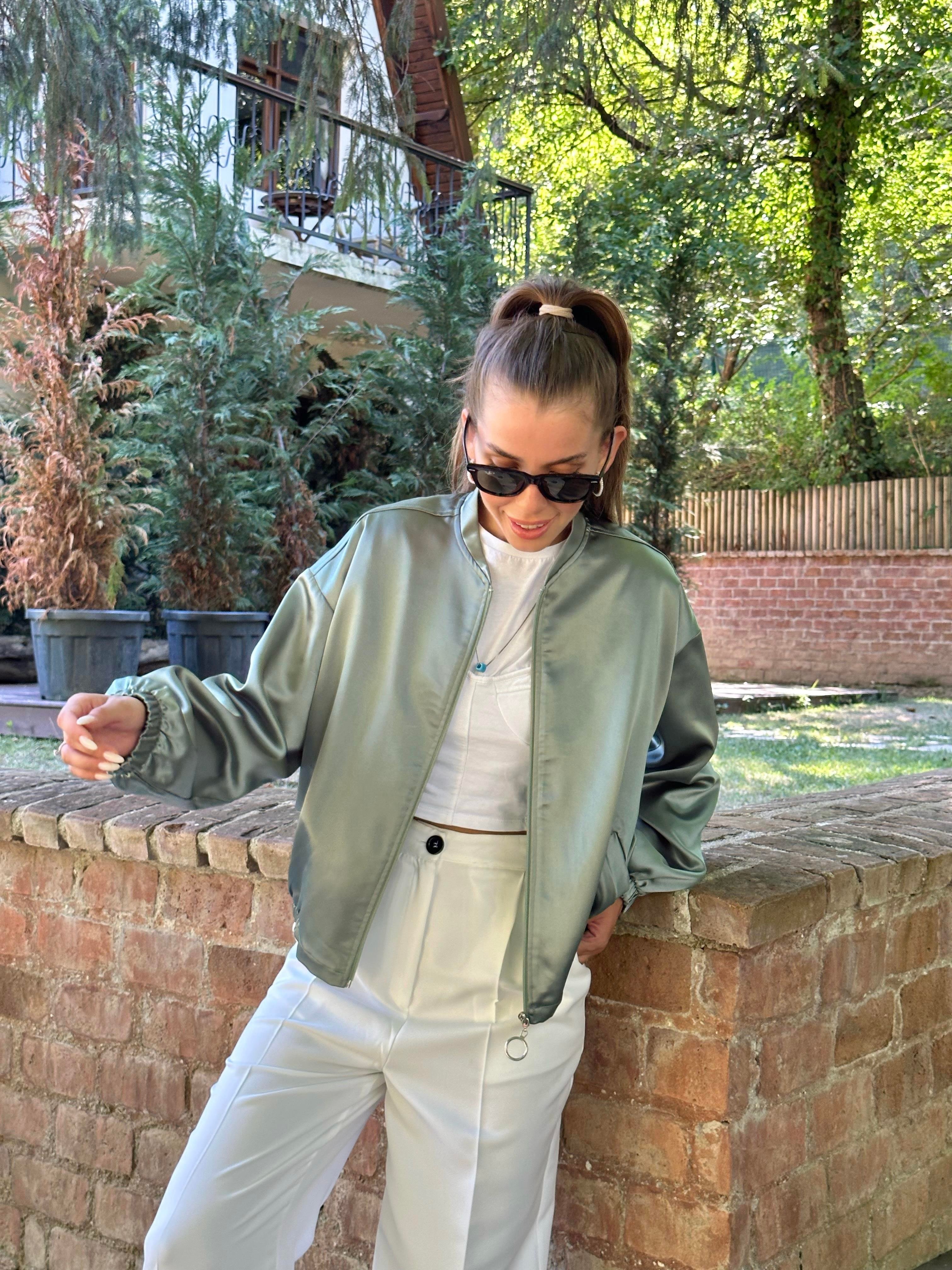 Mint Bomber Ceket