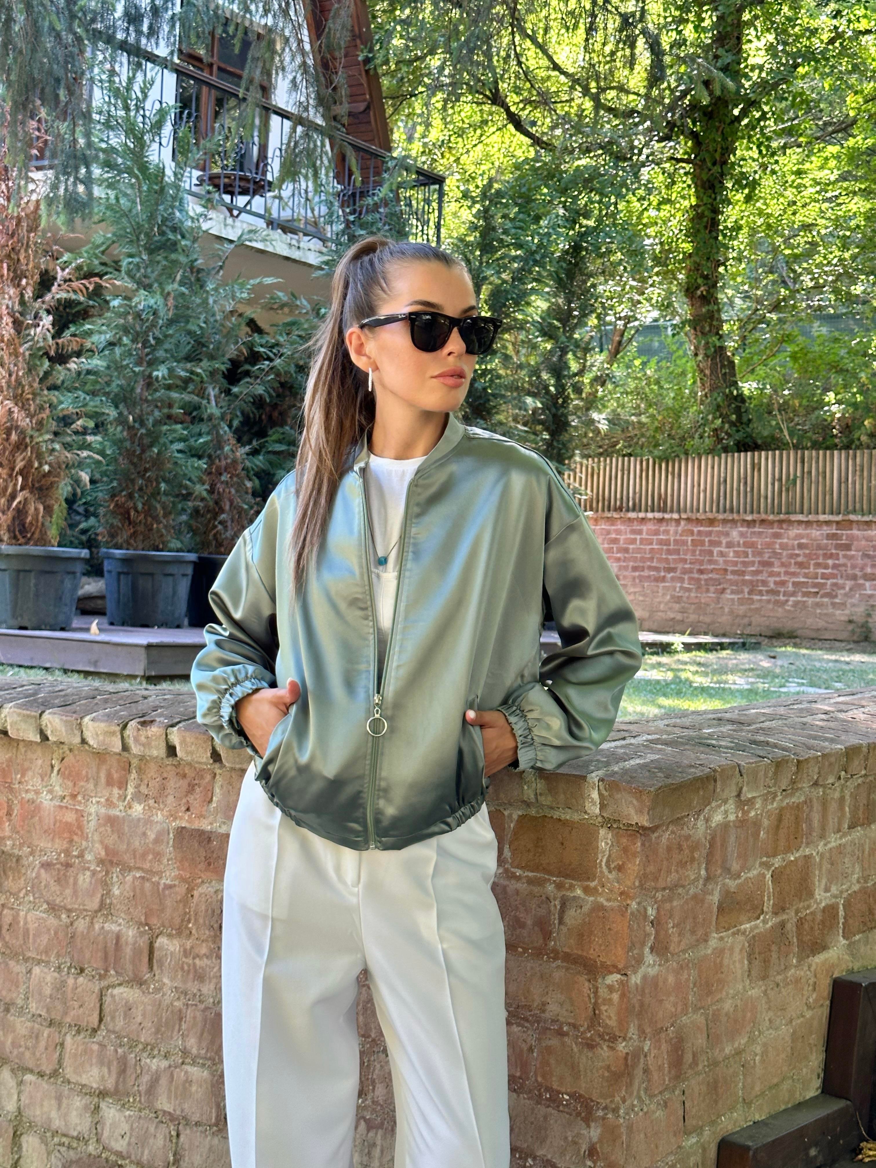 Mint Bomber Ceket