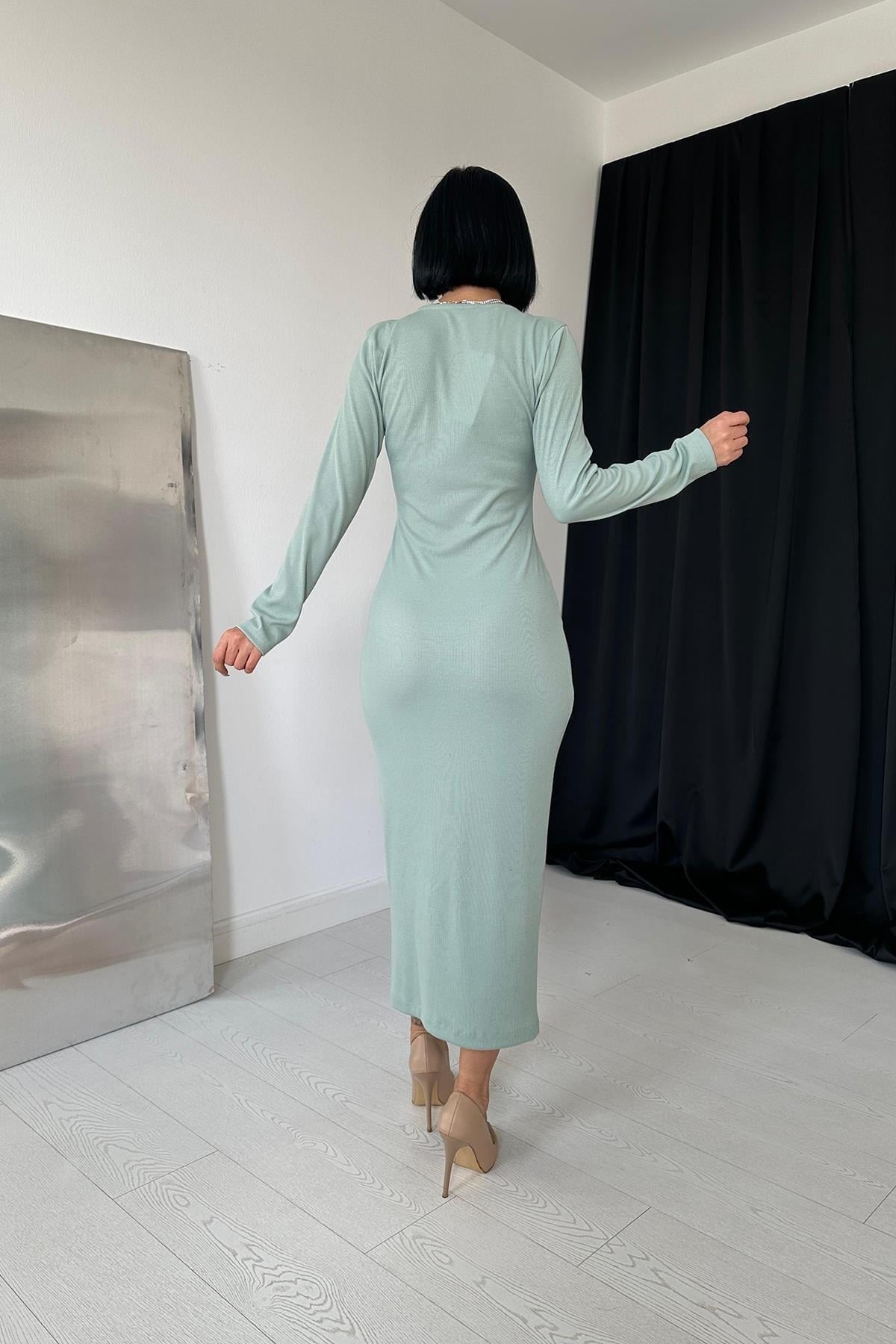 Mint Kaşkorse Elbise