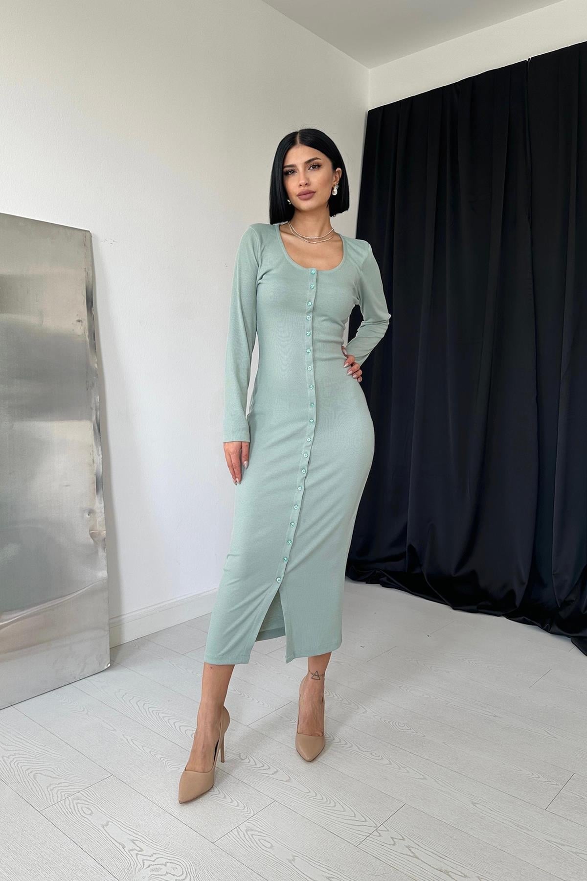 Mint Kaşkorse Elbise