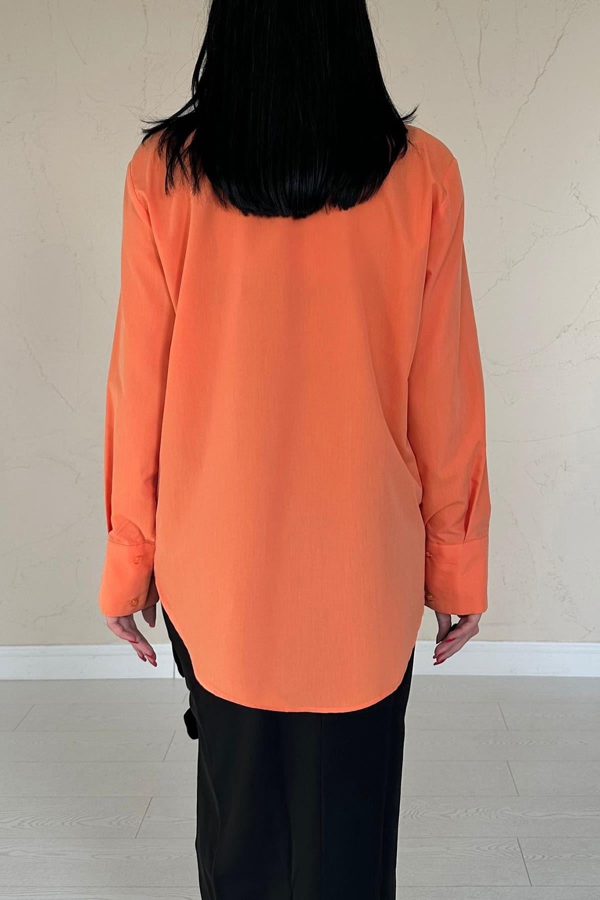 Oranj Poplin Gömlek