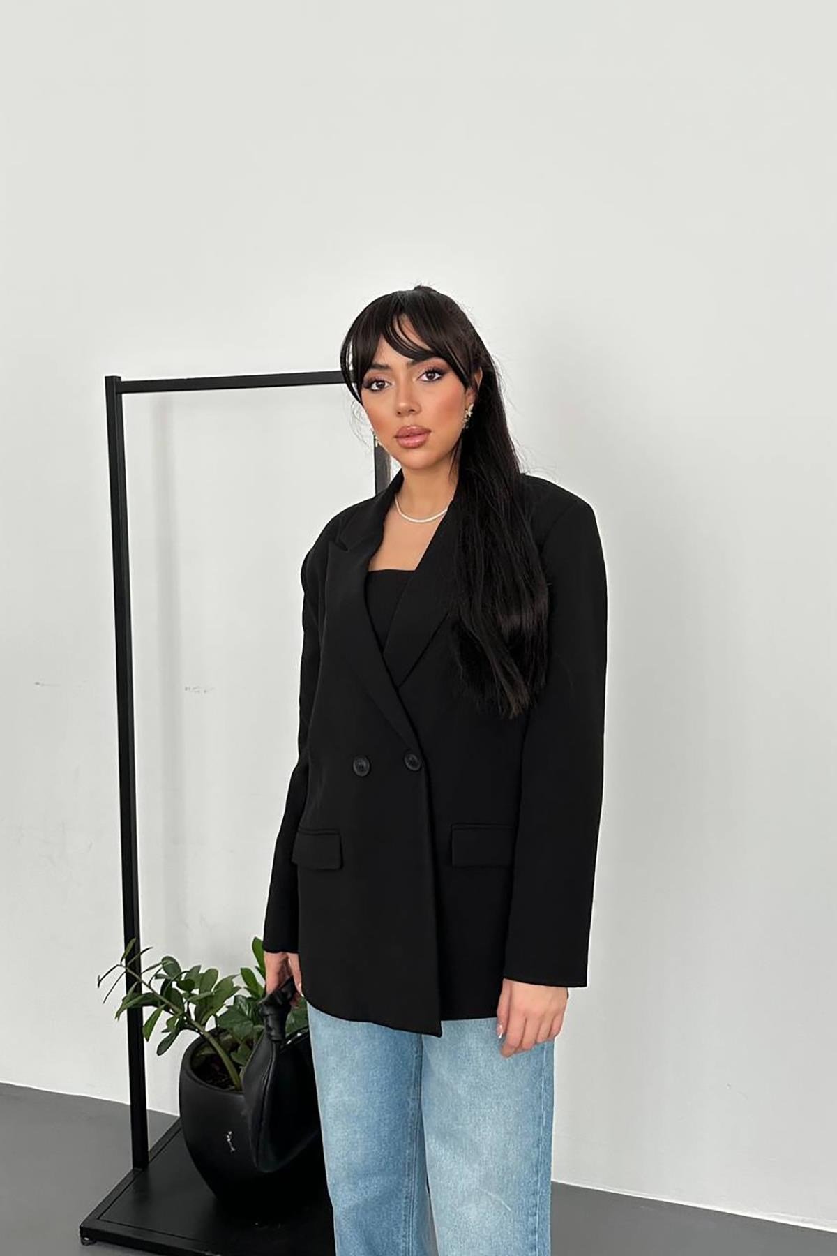 Siyah Blazer Ceket