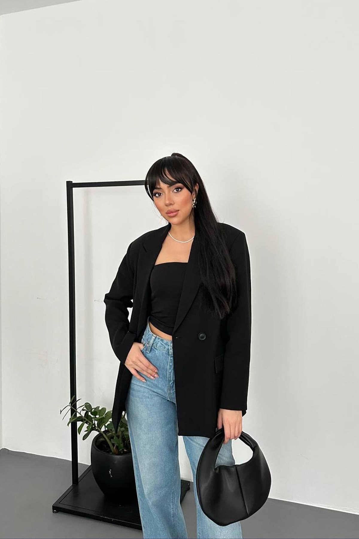 Siyah Blazer Ceket