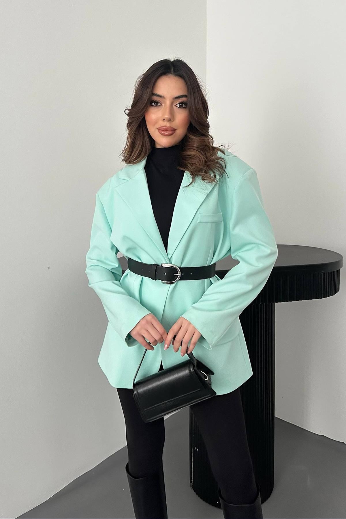 Toptan Mint Oversize Ceket