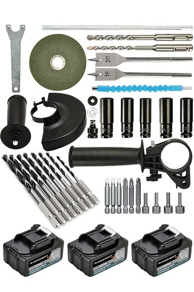 STAHLKRAFT STH 9930 2'li Ultra Set Şarjlı Taşlama Şarjlı Somun