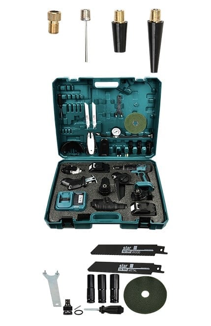 STAHLKRAFT STH 9977 7 Başlıklı Multi Tool Şarjlı Matkap Seti