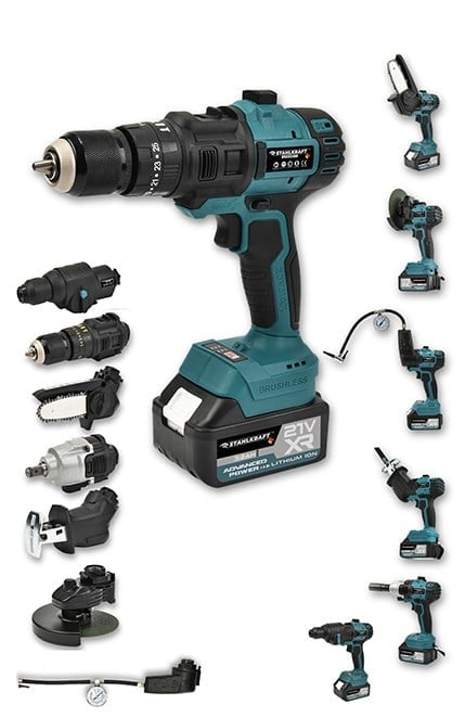 STAHLKRAFT STH 9977 7 Başlıklı Multi Tool Şarjlı Matkap Seti