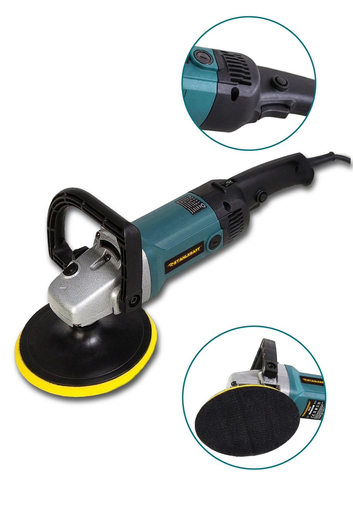 STAHLKRAFT STH 5161 M 1200W 180 mm 6 Kademe Devir Ayarlı Polisaj Makinesi 