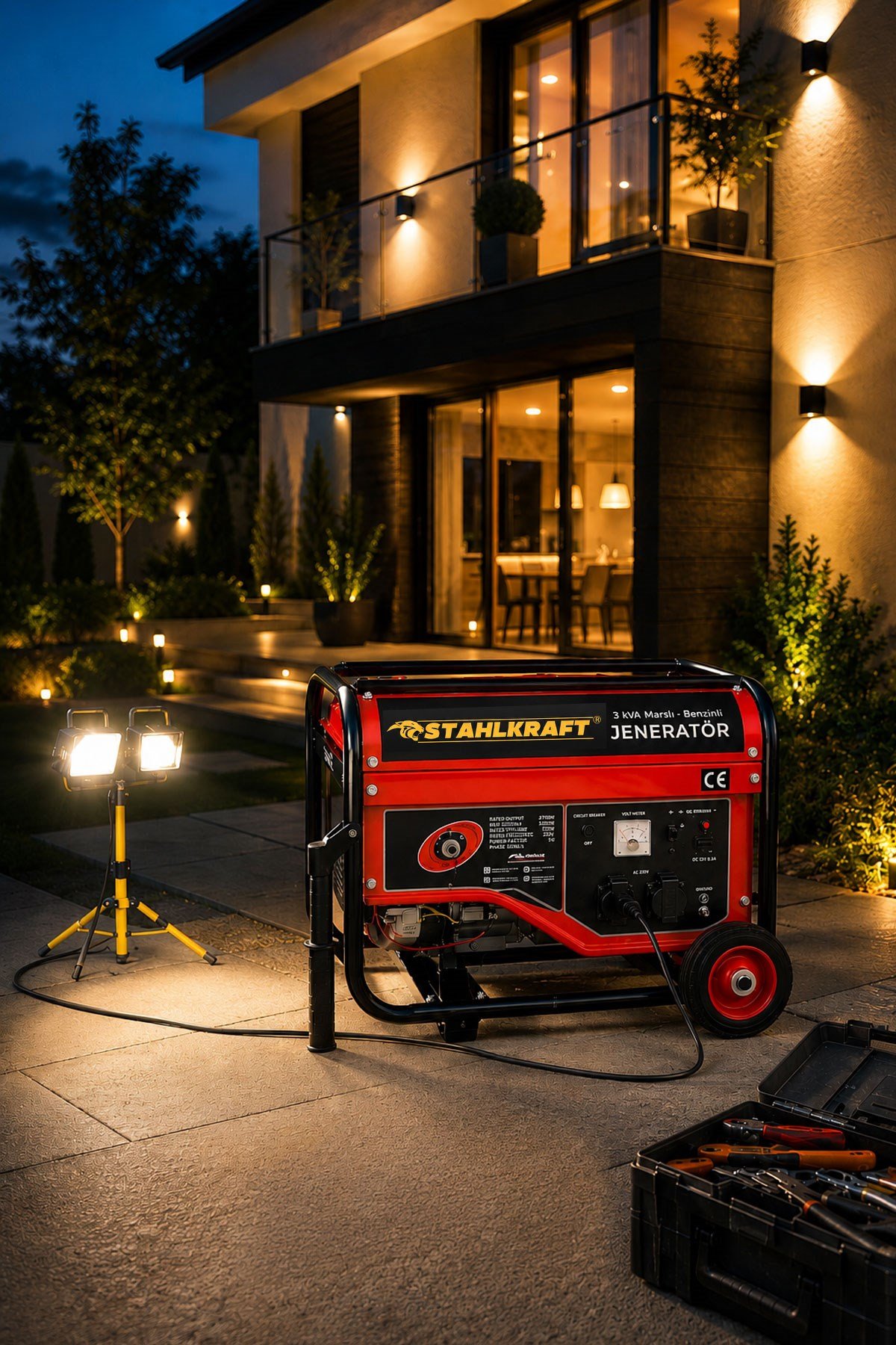 STAHLKRAFT STH 8955 3 kVA Marşlı Benzinli Jenaratör