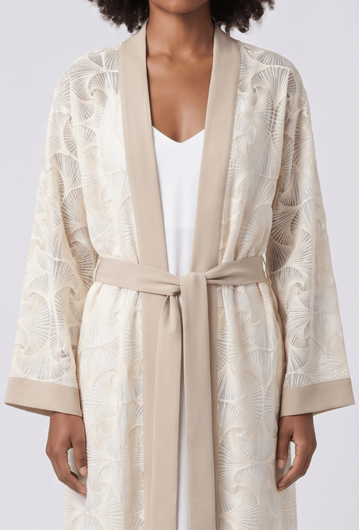 Dokuma Detaylı Kimono