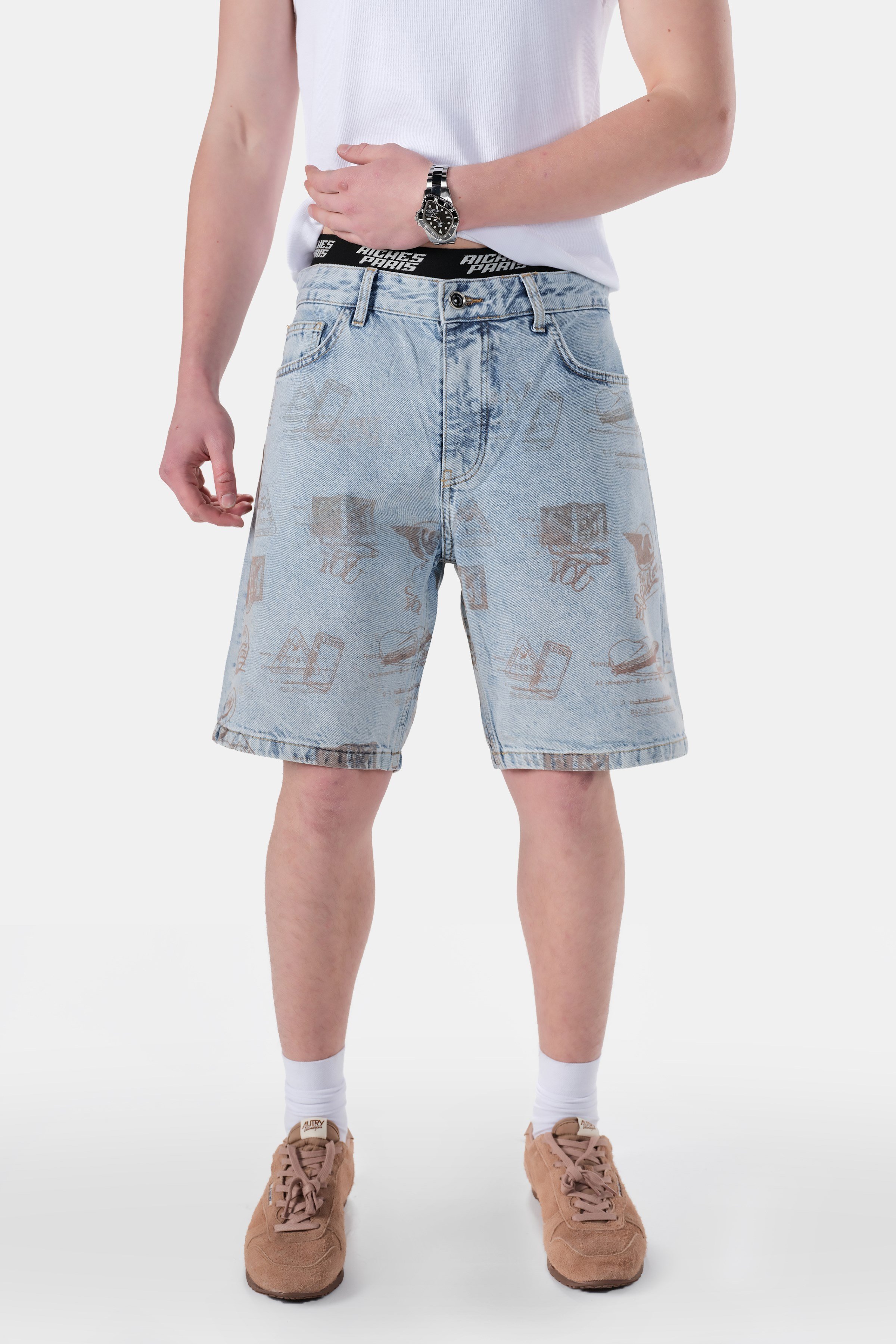 Baskılı Bermuda Fit Short