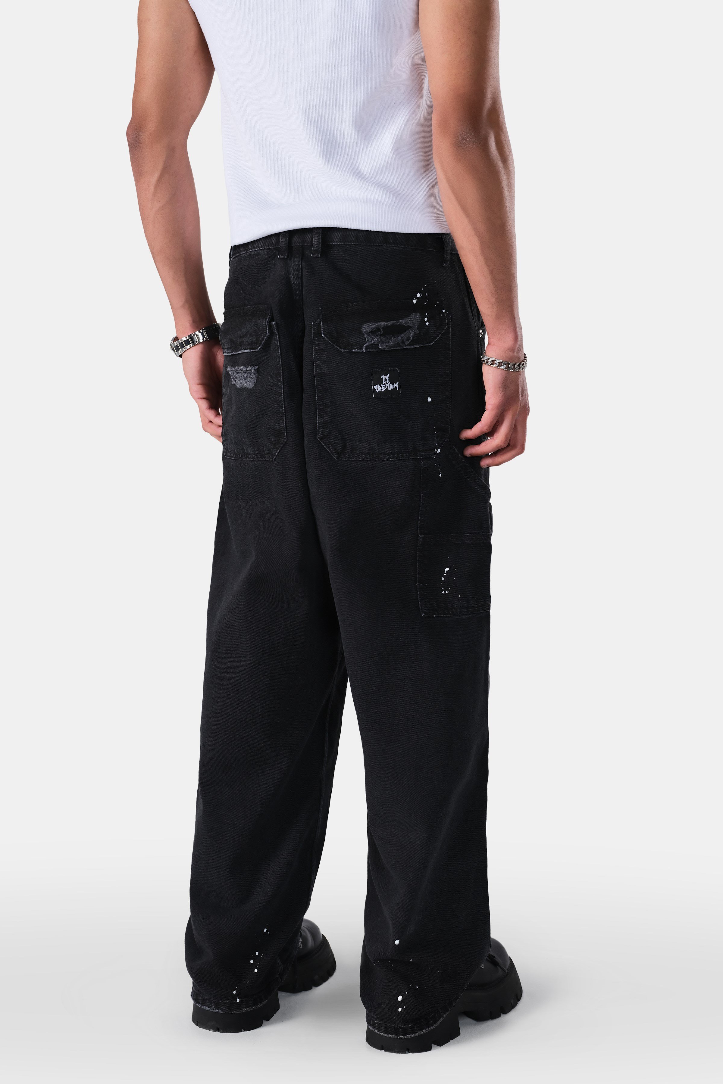 Carpenter Model Damlatma Detaylı Baggy Fit Jean