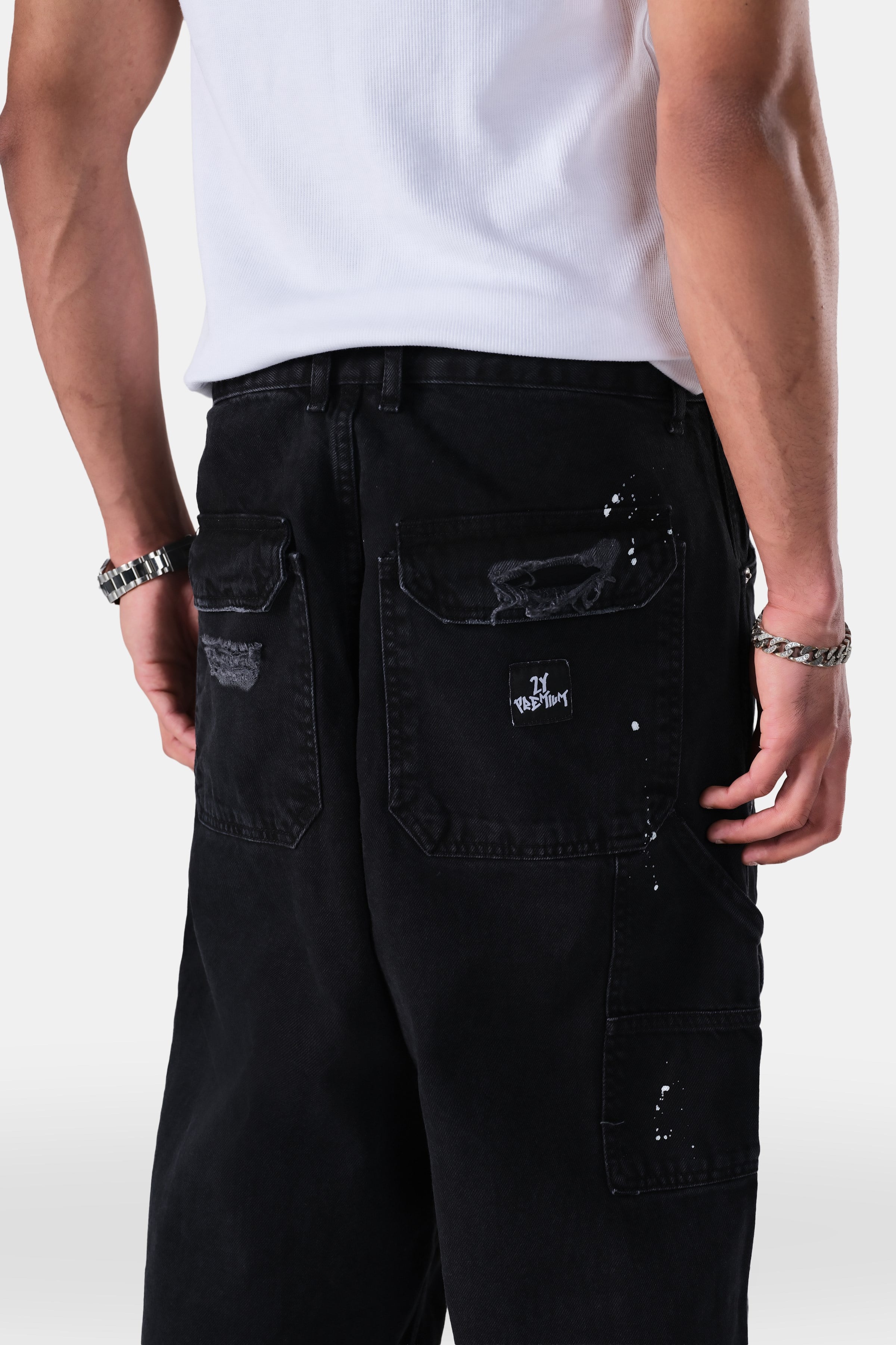 Carpenter Model Damlatma Detaylı Baggy Fit Jean
